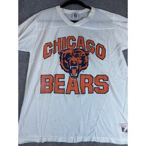 VINTAGE Chicago Bears NFL Jersey Men White Mesh Football Sports USA Logo 7 Large